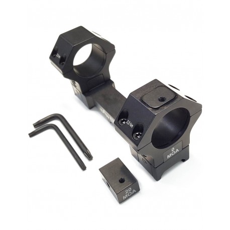 Montura APEL Táctica Black-line 20 MOA para Picatinny - 34mm. altas BH23