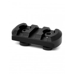 Carril WARNE M-LOK 3 ranuras - negro