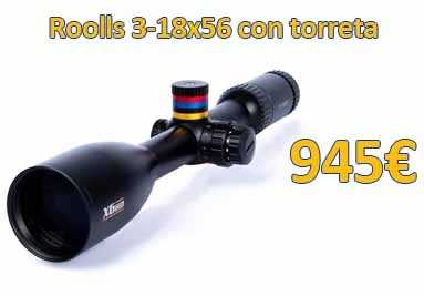 Visor Roolls 3-18x56 con torreta
